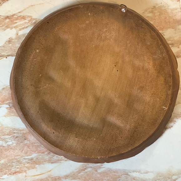 Vintage German  Garmisch Partenkirchen Hand Carved Wooden Resin 3D Wall Plate - Picture 3 of 7